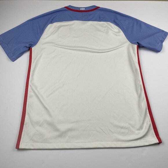 Nike USA Soccer Jersey Men’s S Dri-Fit White Blue Short Sleeve 2016 Lightweight - Picture 2 of 11